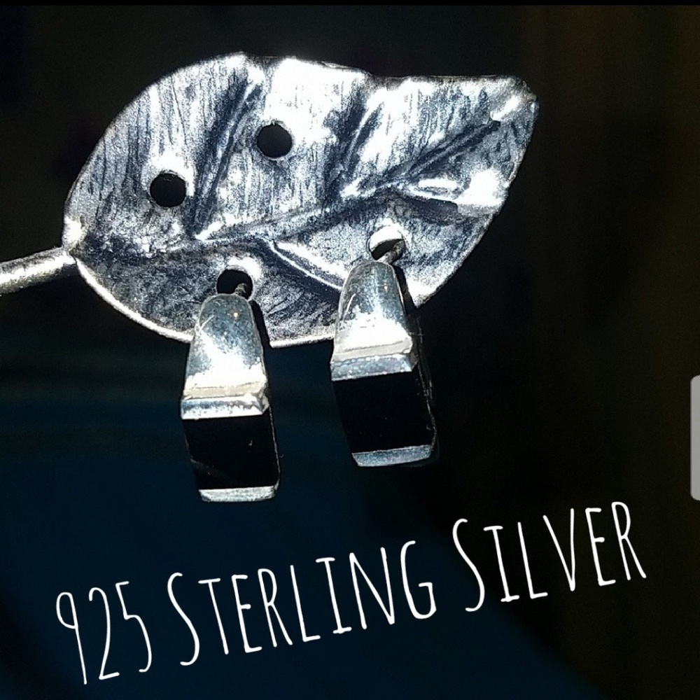 925 sterling silver and black onxy earrings
